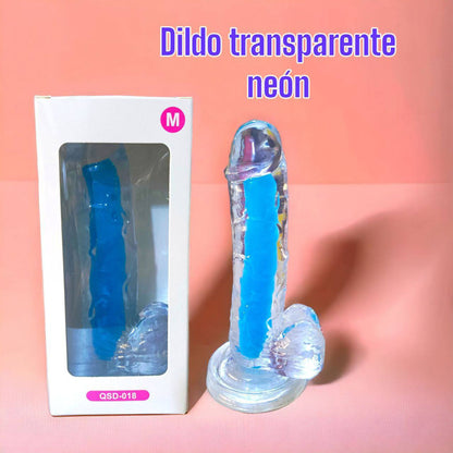 Dildo transparente Neon - IntimoX SexShop