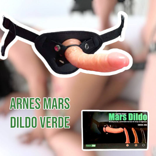 Arnés mars dildo verde